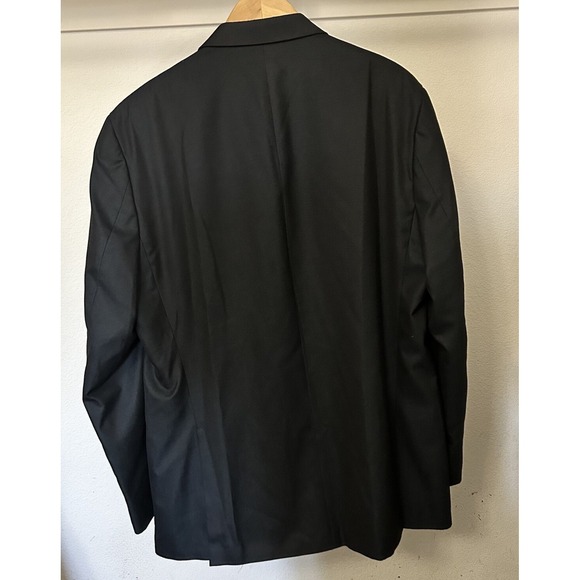 Calvin Klein Mens 46L Two Button Gray Polyester Rayon Double Vented Suit Jacket - Picture 2 of 8